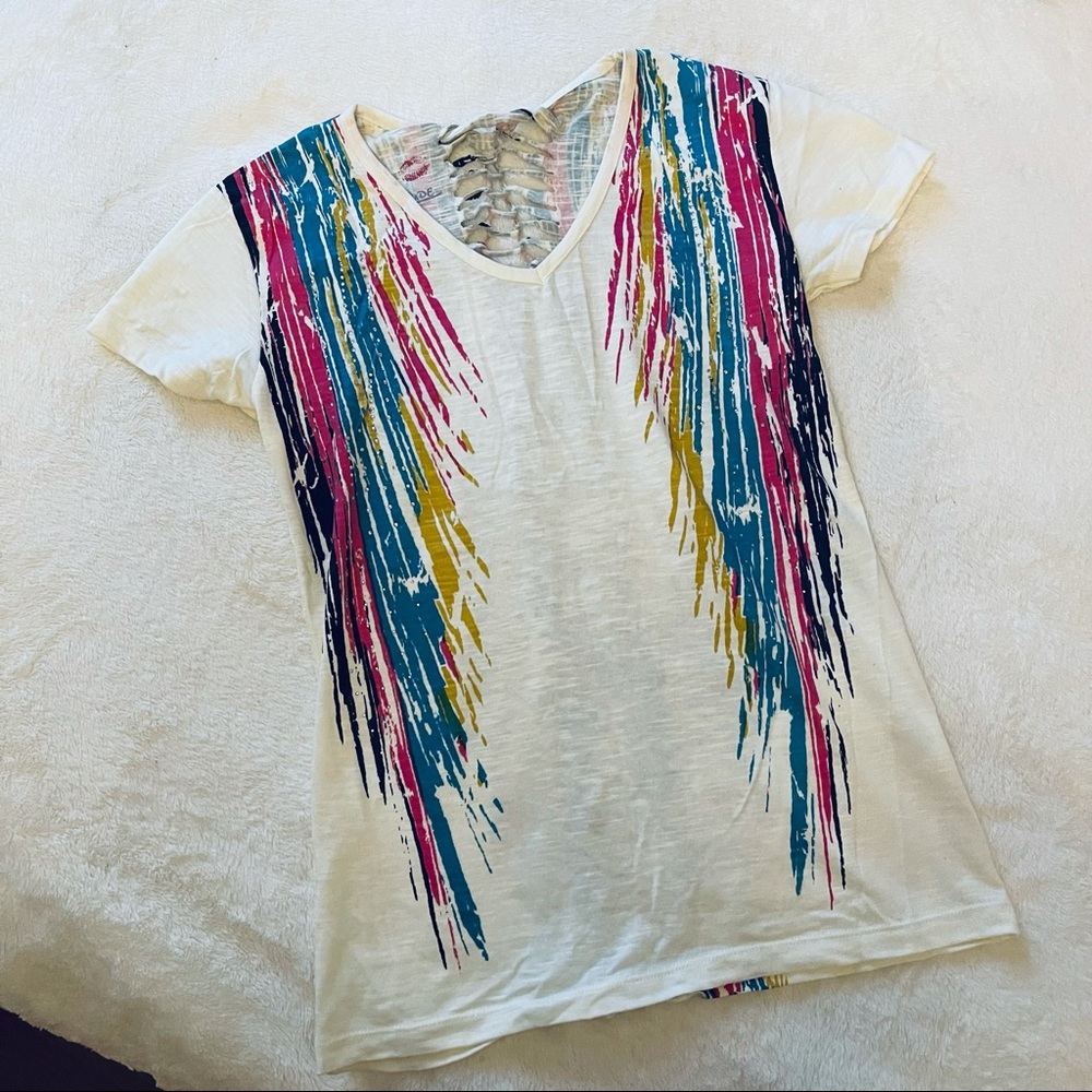 NEW Open Back Pattern T-Shirt - Picture 7 of 14